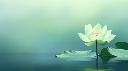 bright green flower background tranquilの素材