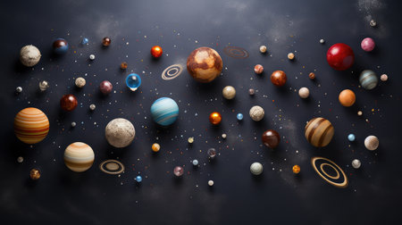 interstellar space flat flatlay top viewの素材