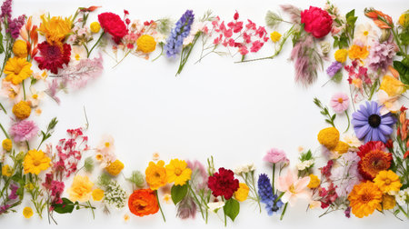 summer frame bright fresh top viewの素材