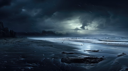 background winter heaven sea landscapeの素材