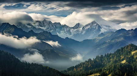 beautiful land cloud panorama landscapeの素材