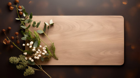 plant nature board brown top viewの素材