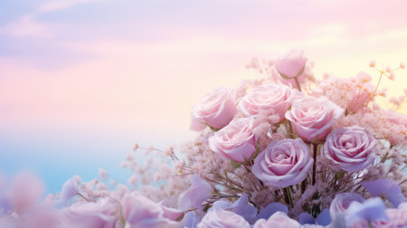 nature pastel flower background sereneの素材