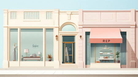 design bright building shop backgroundの素材