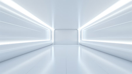 modern space clean corridor backgroundの素材