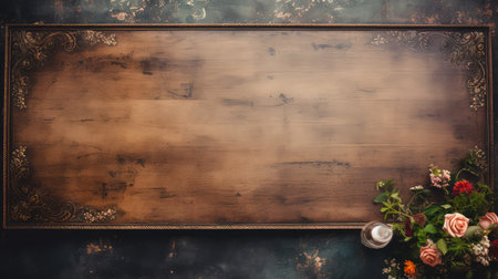 background table board vintage top viewの素材