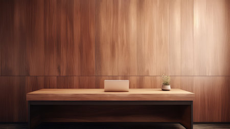 table abstract office wooden backgroundの素材