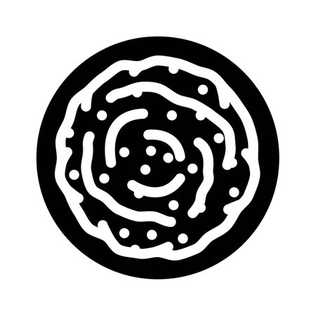 refried beans mexican cuisine glyph icon vector illustrationのイラスト素材