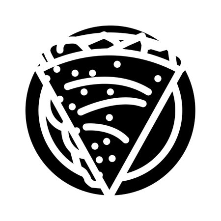quesadillas mexican cuisine glyph icon vector illustrationのイラスト素材