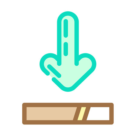 arrow pointing loading process color icon vector illustrationのイラスト素材