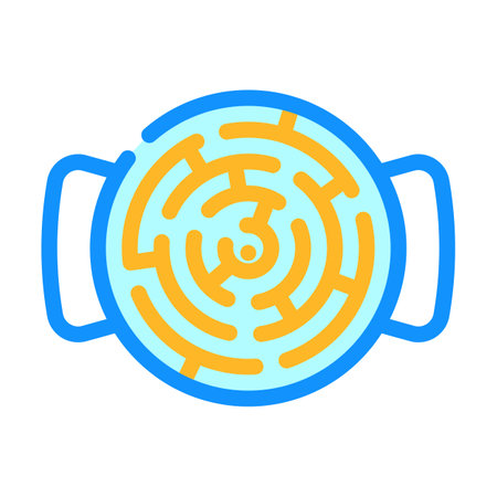 marble maze fidget toy color icon vector illustrationのイラスト素材