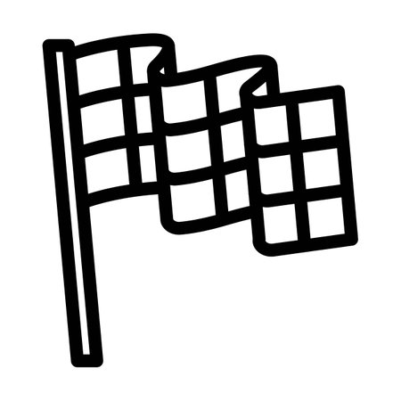 finish flag check mark line icon vector illustrationのイラスト素材