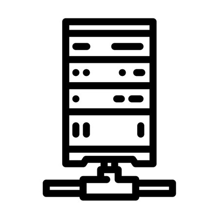database connectivity line icon vector illustrationのイラスト素材