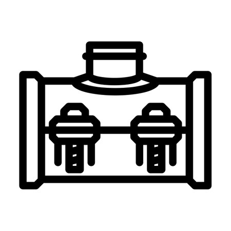 steel pipeline line icon vector illustrationのイラスト素材
