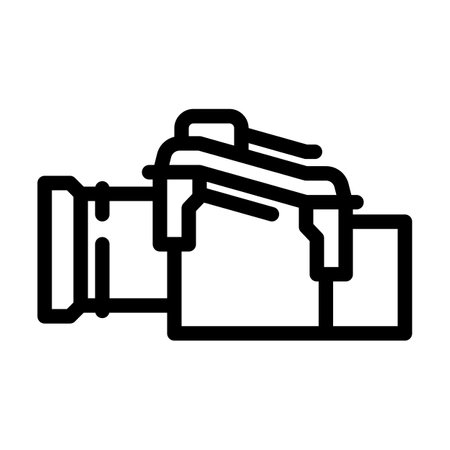 production pipeline line icon vector illustrationのイラスト素材