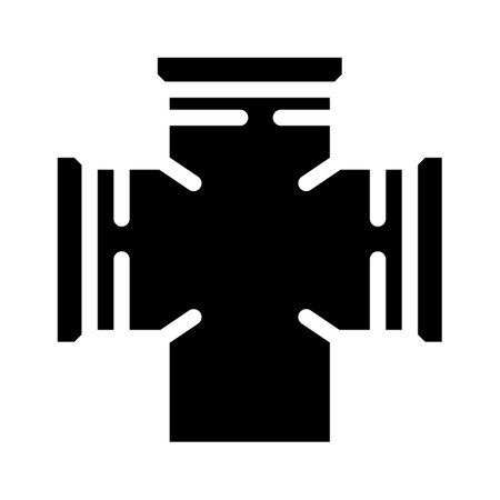 engineering pipeline glyph icon vector illustrationのイラスト素材