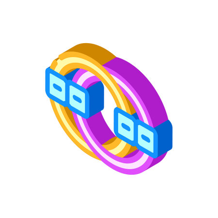 fidget chain toy isometric icon vector illustrationのイラスト素材