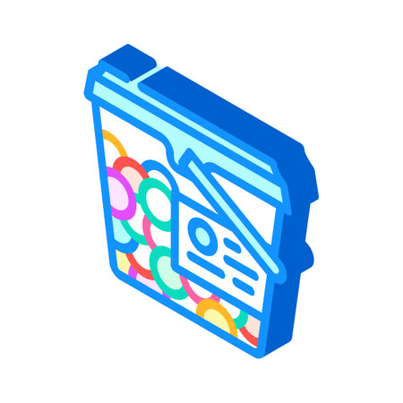 sensory beads fidget toy isometric icon vector illustrationのイラスト素材