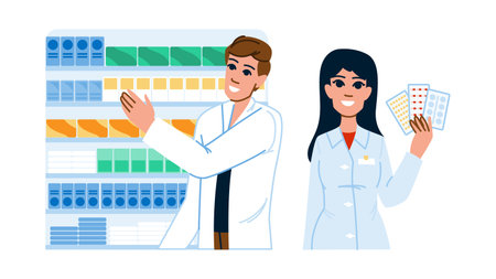 drug farmacist medication vectorのイラスト素材