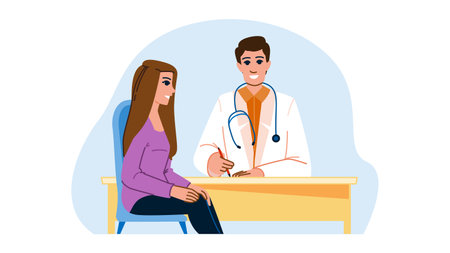 healthcare medical consultation diagnosis vectorのイラスト素材