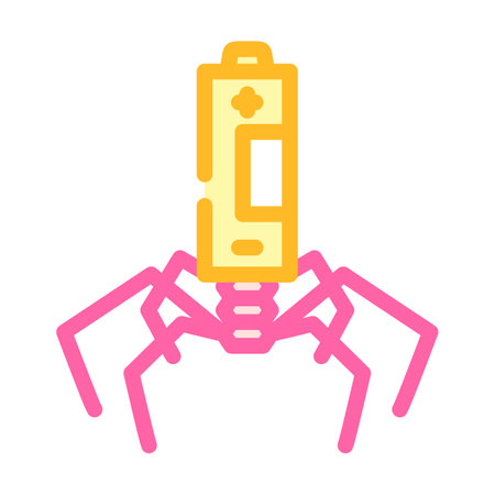nano battery color icon vector illustrationのイラスト素材