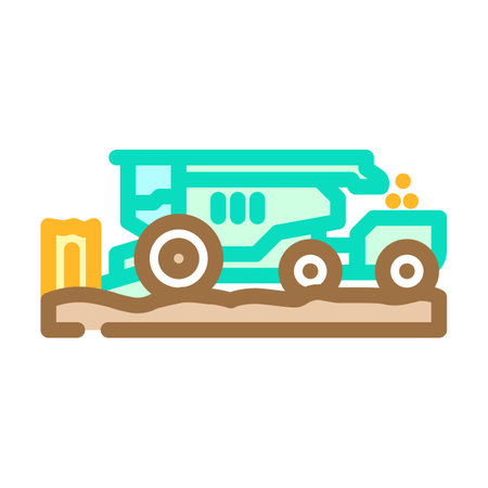 bioenergy harvesting biomass energy color icon vector illustrationのイラスト素材