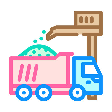 transportation biomass energy color icon vector illustrationのイラスト素材