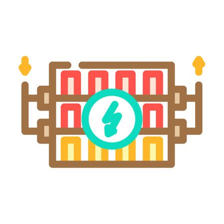 heat storage energy color icon vector illustrationのイラスト素材