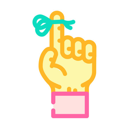 reminder ribbon list color icon vector illustrationのイラスト素材