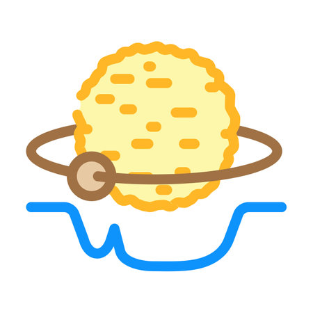 exoplanet space exploration color icon vector illustrationのイラスト素材