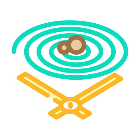 gravity waves space exploration color icon vector illustrationのイラスト素材