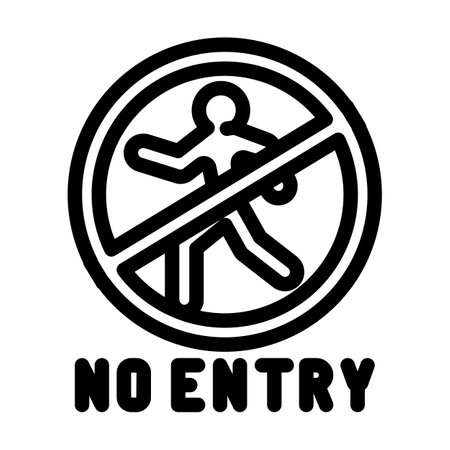 no entry line icon vector illustrationのイラスト素材