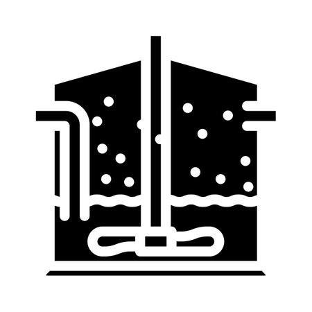 anaerobic digestion biomass energy glyph icon vector illustrationのイラスト素材
