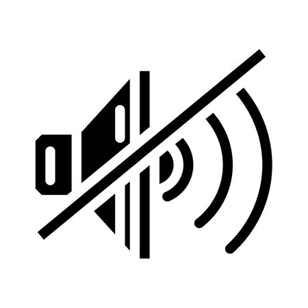mute sound glyph icon vector illustrationのイラスト素材