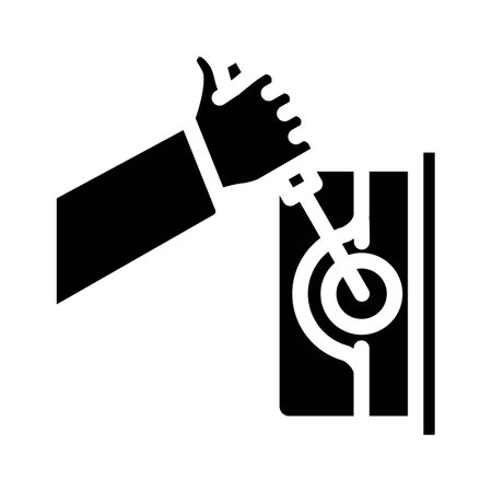 emergency response electric glyph icon vector illustrationのイラスト素材