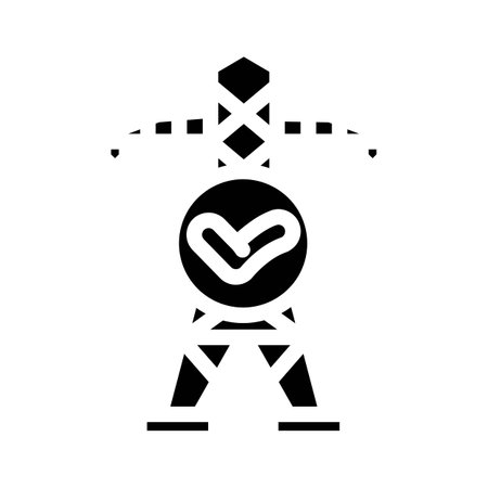 grid reliability electric glyph icon vector illustrationのイラスト素材