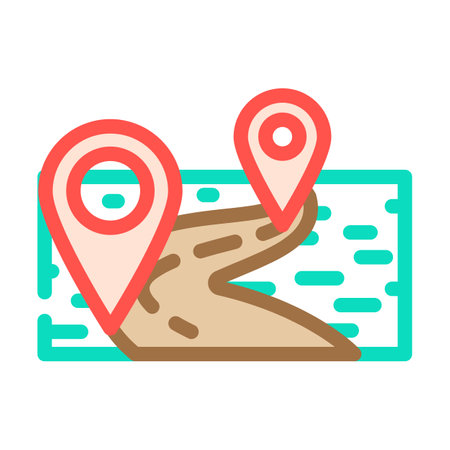 map pointer location color icon vector illustrationのイラスト素材
