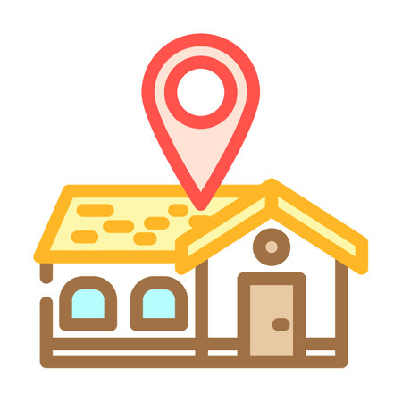 home map location color icon vector illustrationのイラスト素材