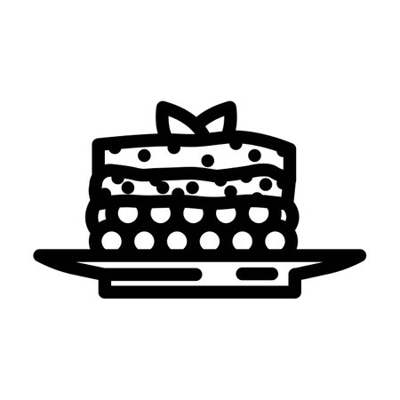 pastitsio greek cuisine line icon vector illustrationのイラスト素材