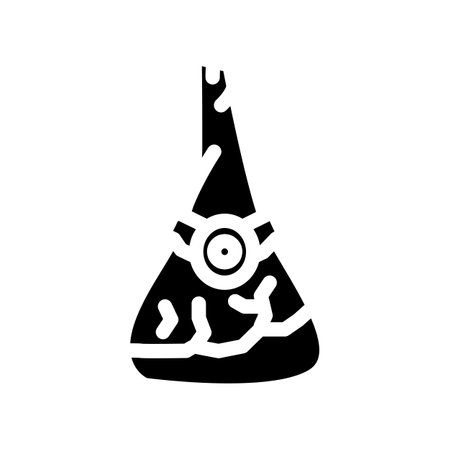 prosciutto ham italian cuisine glyph icon vector illustrationのイラスト素材