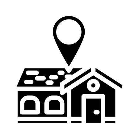 home map location glyph icon vector illustrationのイラスト素材