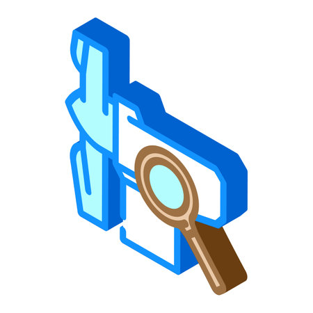 turbine inspection isometric icon vector illustrationのイラスト素材
