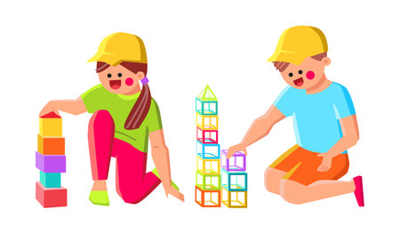 child kid builder vectorのイラスト素材
