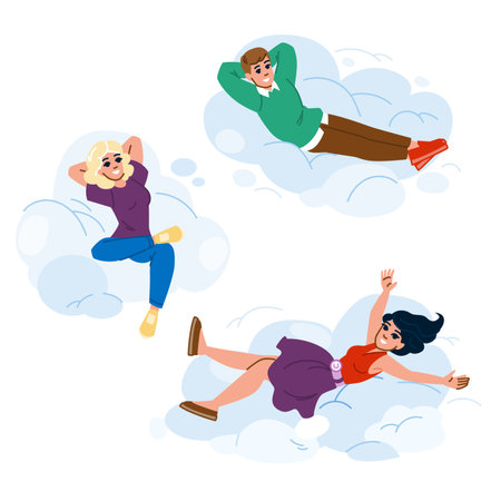 woman carefree people vectorのイラスト素材