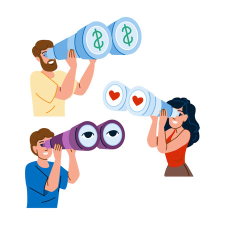 business look telescope vectorのイラスト素材