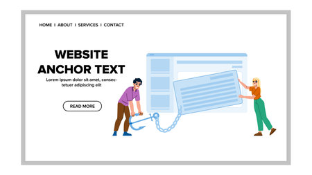 marketing website anchor text vectorのイラスト素材