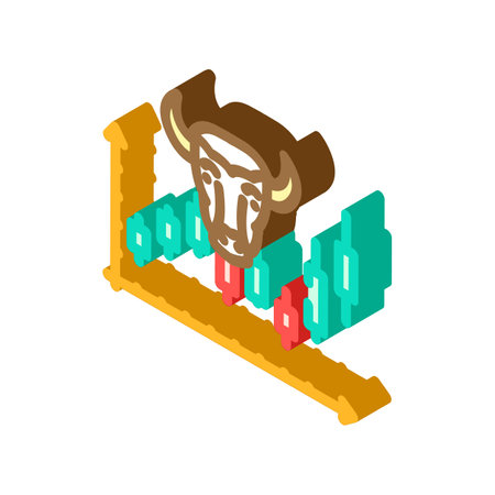 investment trends financial advisor isometric icon vector illustrationのイラスト素材
