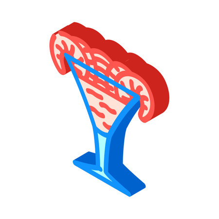 shrimp cocktail sea cuisine isometric icon vector illustrationのイラスト素材