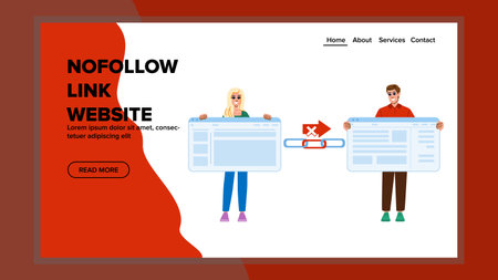 txt nofollow link website vectorのイラスト素材