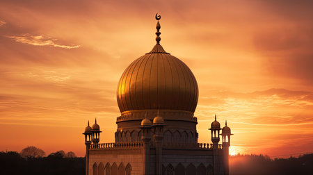 design dome mosque buildingの素材